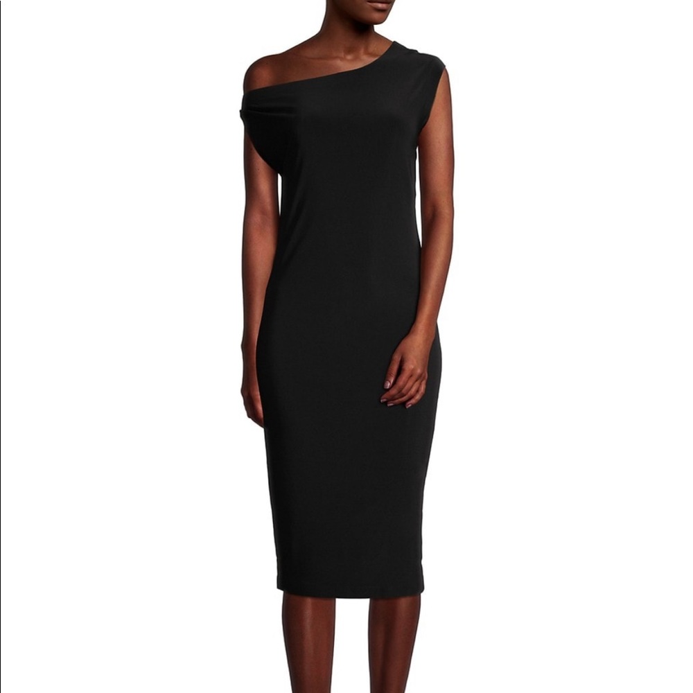 Norma Kamali Drop Shoulder Sheath Dress